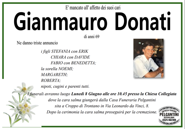 Gianmauro Donati di anni 69