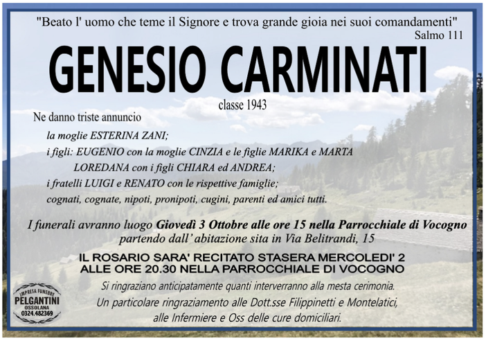 Carminati Genesio classe 1943