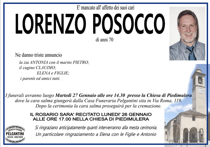 Posocco Lorenzo di anni 70