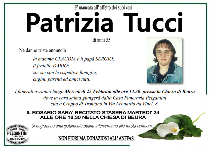 Patrizia Tucci di anni 55