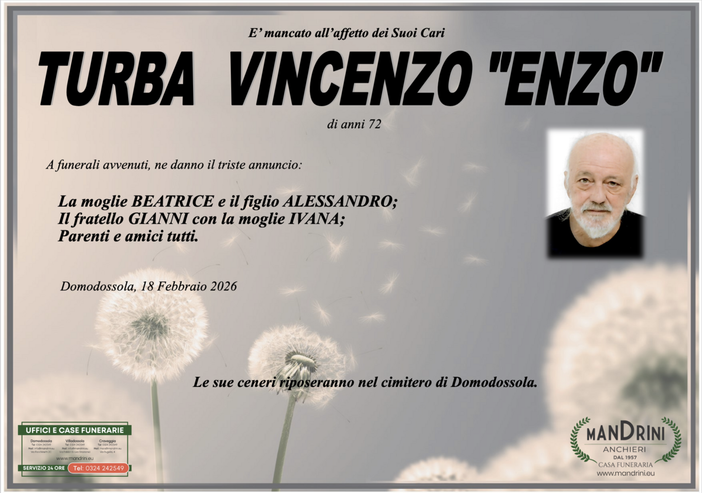 Turba Vincenzo "Enzo" di anni 72