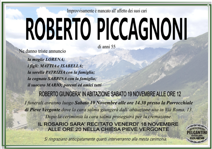 Roberto Piccagnoni di anni 55