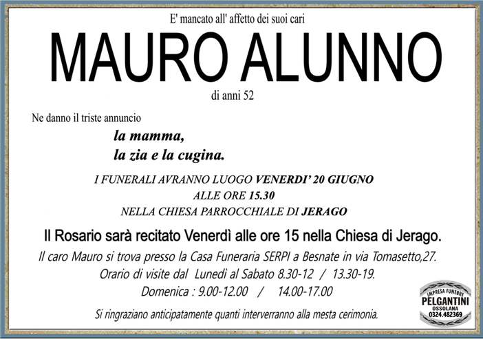 Alunno Mauro 52 anni