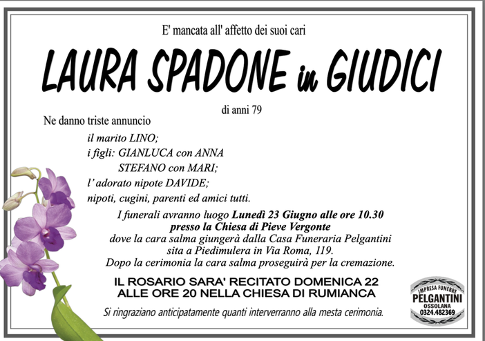 Laura Spadone in Giudici di anni 79