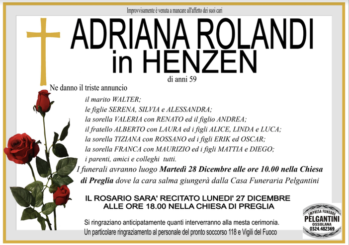Adriana Rolandi in Henzen di anni 59