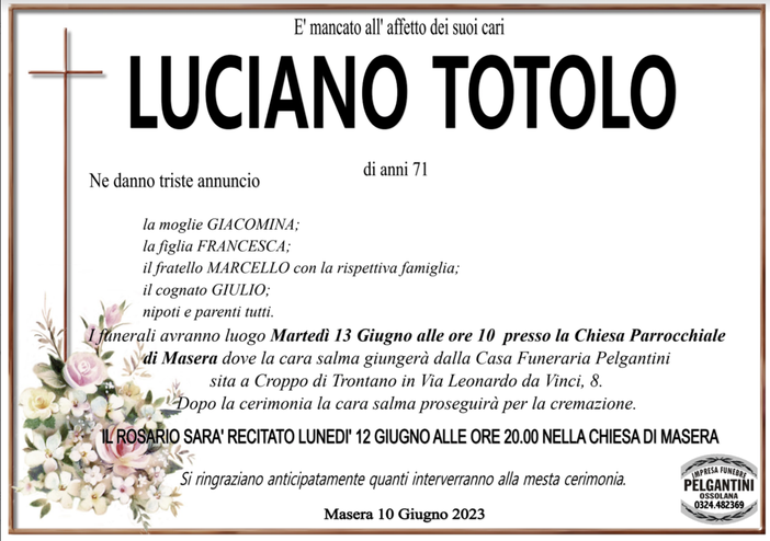 Luciano Totolo di anni 61