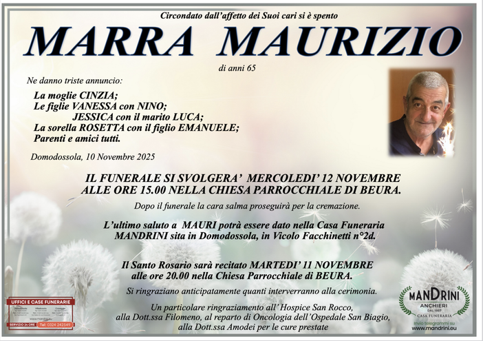 Marra Maurizio di anni 65