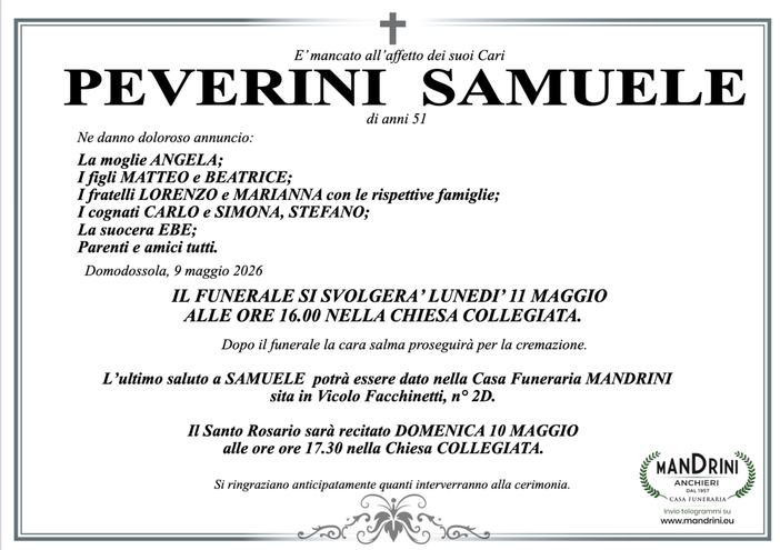 Peverini Samuele di anni 51