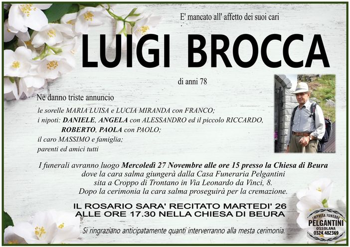 Luigi Brocca di anni 78