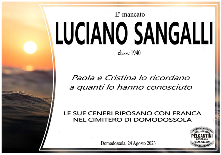 Luciano Sangalli classe 1940
