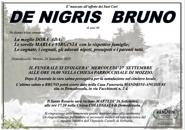 De Nigris Bruno di anni 80