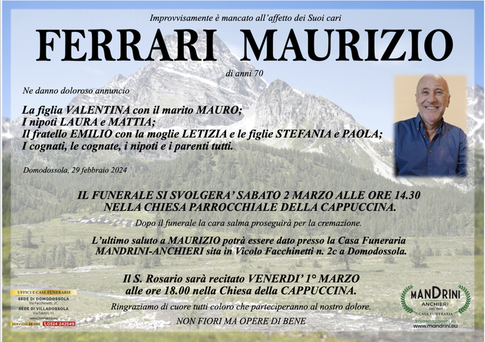 Ferrari Maurizio di anni 70