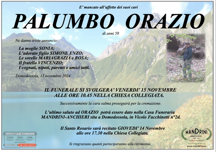 Palumbo Orazio di anni 59