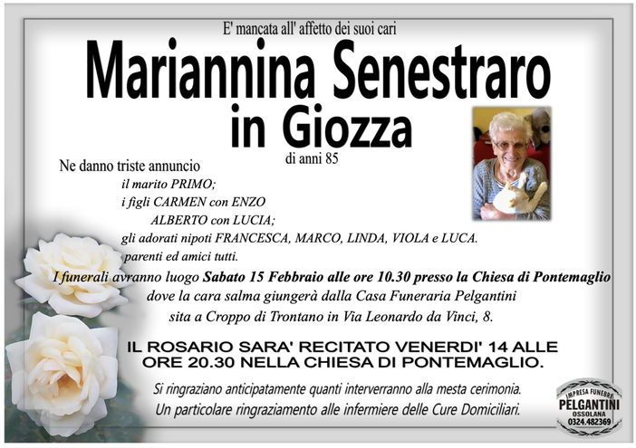 Mariannina Senestraro in Giozza di anni 85