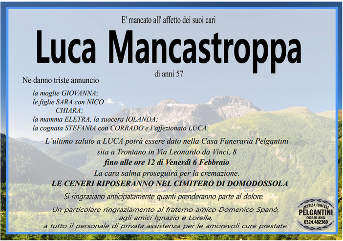 Mancastroppa Luca di anni 57