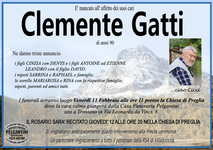 Clemente Gatti di anni 90