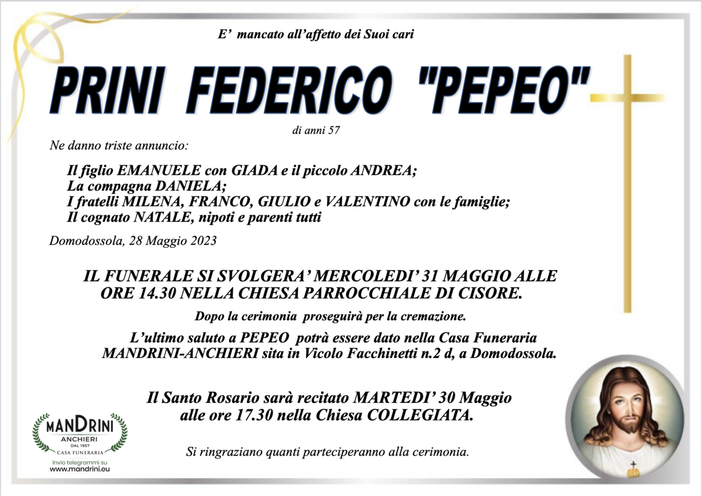 Prini Federico "Pepeo" di anni 57