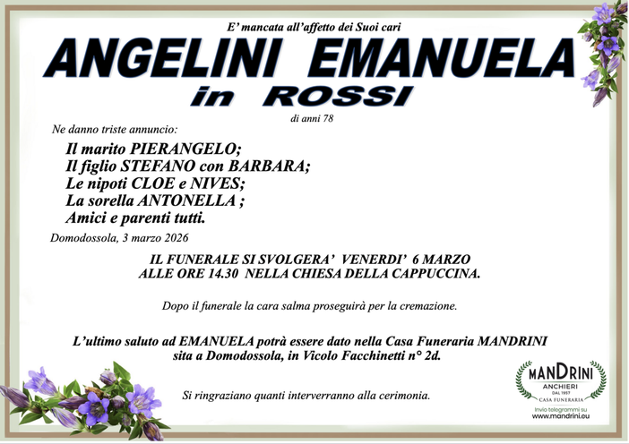 Angelina Emanuela in Rossi di anni 78