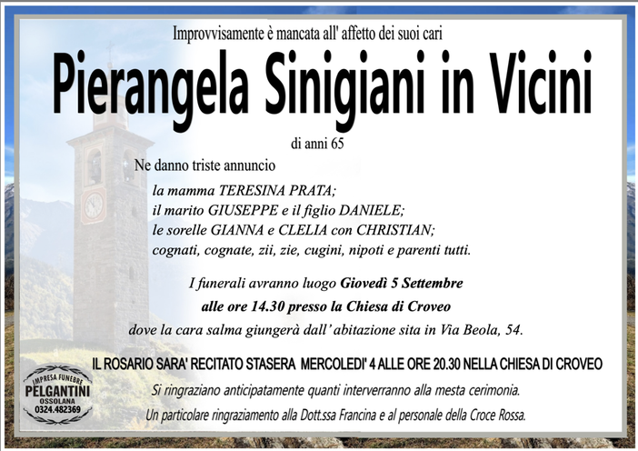 Pierangela Sinigiani in Vicini di anni 65