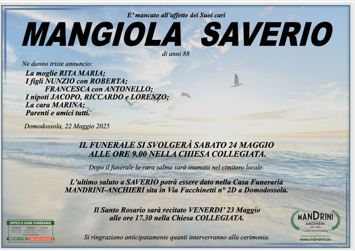 Mangiola Saverio di anni 88