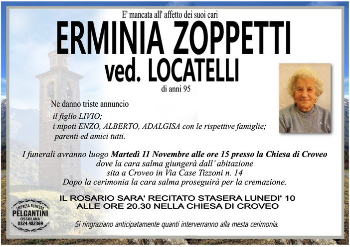 Erminia Zoppetti di anni 95