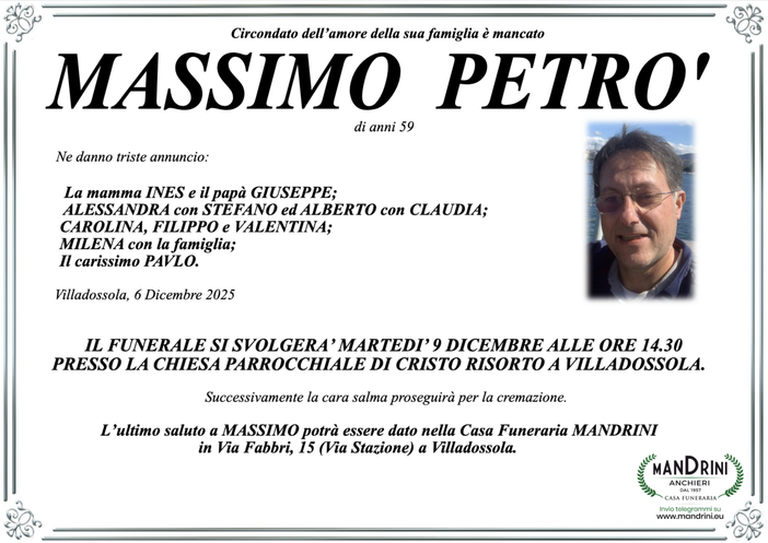 Massimo Petrò di anni 59