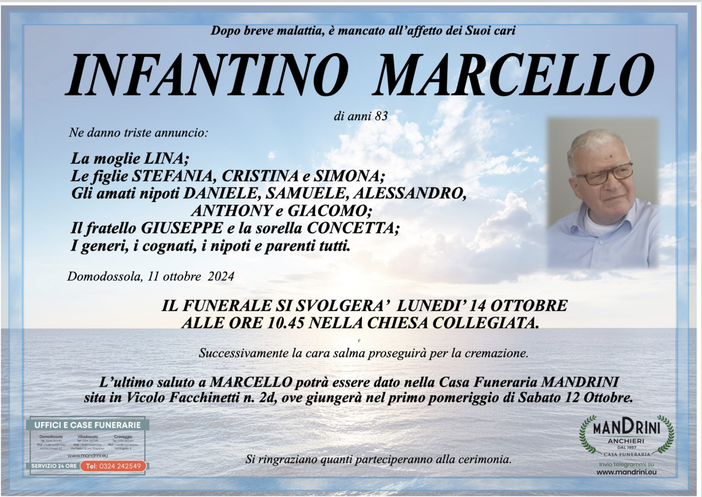 Infantino Marcello di anni 83