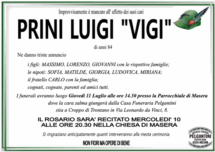 Prini Luigi 'Vigi' 84 anni