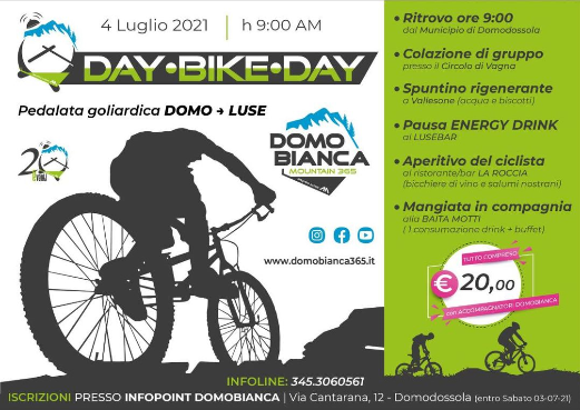 Il 4 luglio pedalata gastronomica a Domobianca365