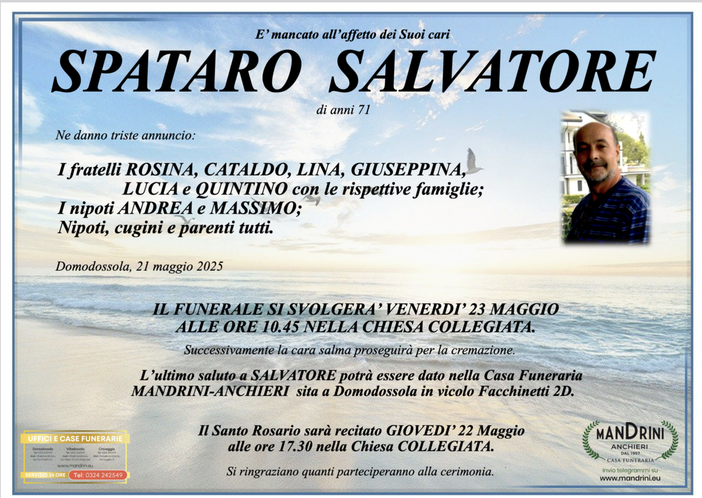 Spataro Salvatore di anni 71