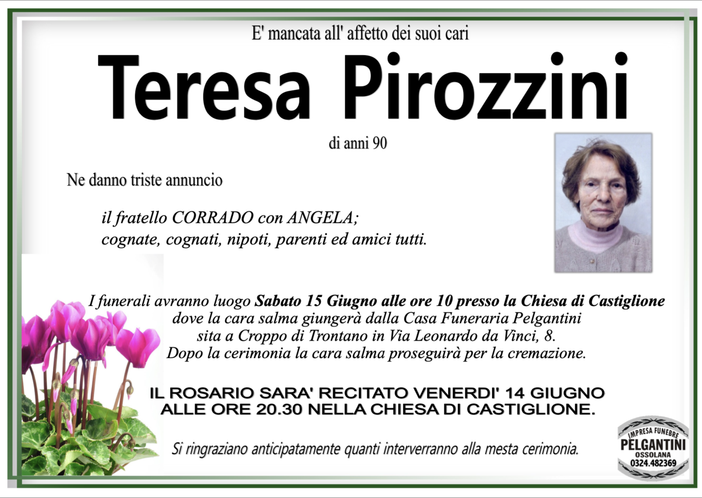Teresa Pirozzini di anni 90