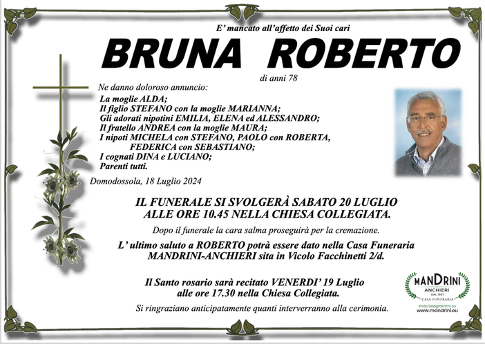 Bruna Roberto di anni 78