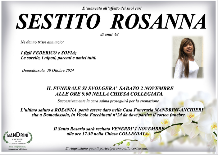 Sestito Rosanna di anni 63