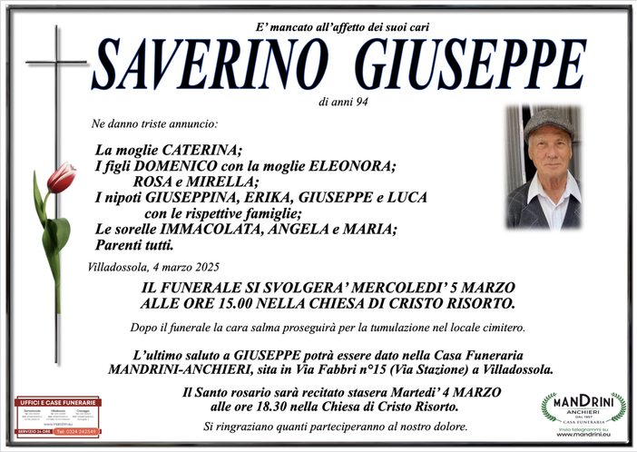 Saverino Giuseppe di anni 94