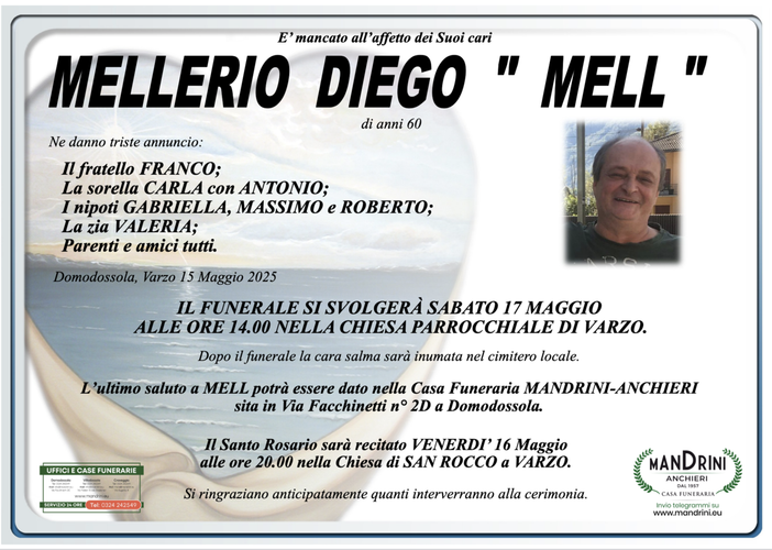 Mellerio Diego "Mell" di anni 60