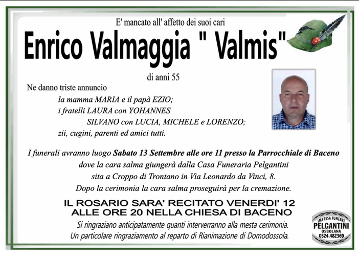 Enrico Valmaggia "Valmis" di anni 55