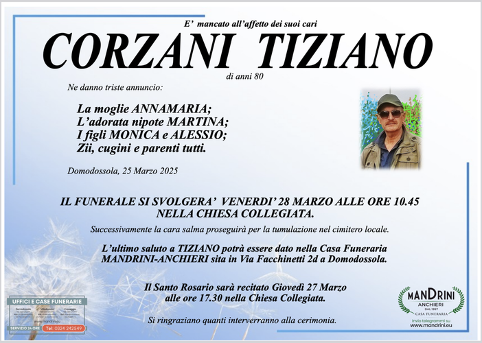 Corzani Tiziano di anni 80