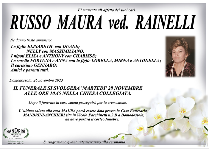 Russo Maura ved. Rainelli