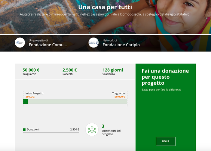Domodossola, prosegue la raccolta fondi del progetto 'Una casa per tutti' Domodossola, prosegue la raccolta fondi del progetto 'Una casa per tutti'