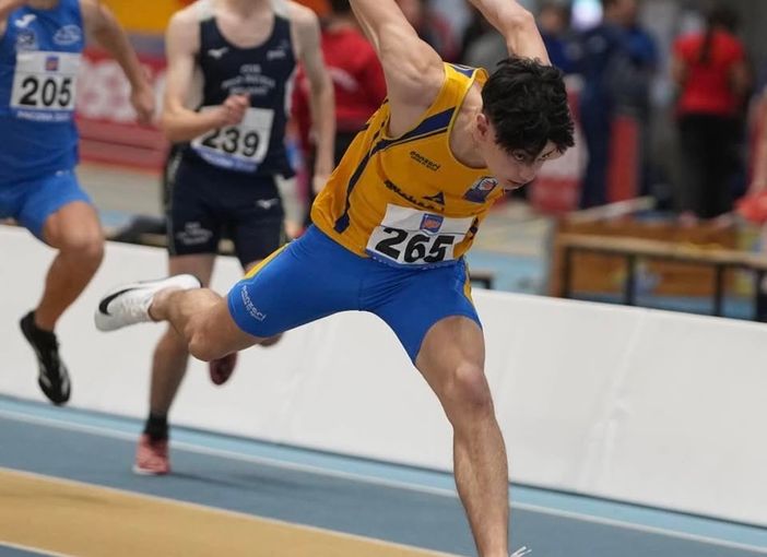 Filippo Vedana campione italiano dei 60 metri ostacoli under 18 Filippo Vedana campione italiano dei 60 metri ostacoli under 18