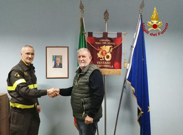 Collaborazione tra il comando dei vigili del fuoco e l'associazione nazionale sezione Verbania