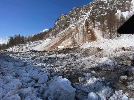 Devero, la valanga di ieri ha devastato il Lago delle Streghe