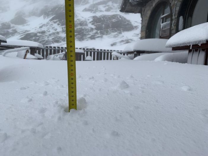 Al Monte Moro 40 centimetri di neve FOTO