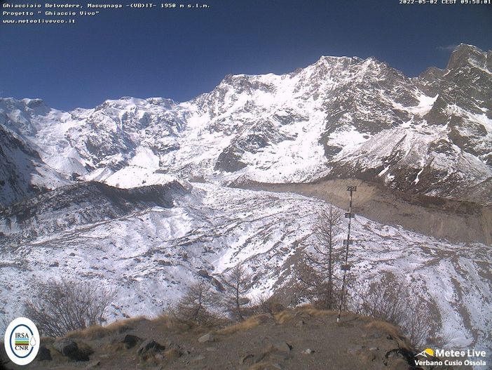 Macugnaga, a rischio crollo la morena attigua all’area dell’ex ristoro Miravalle