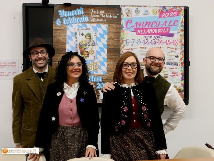 Alcuni componenti del gruppo organizzatotore del Carnevale di Villadossola