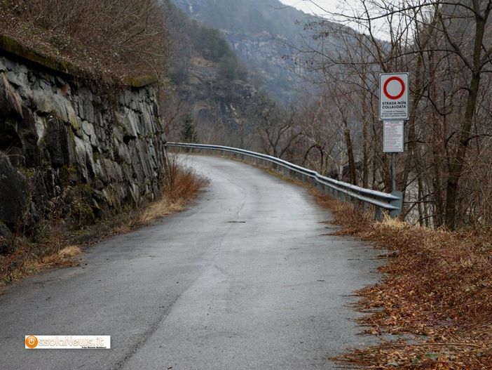 La strada, mai completata, che da Iselle sale a Trasquera