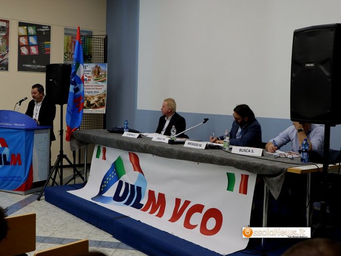 Un momento del Congresso della Uilm a Villadossola Un momento del Congresso della Uilm a Villadossola