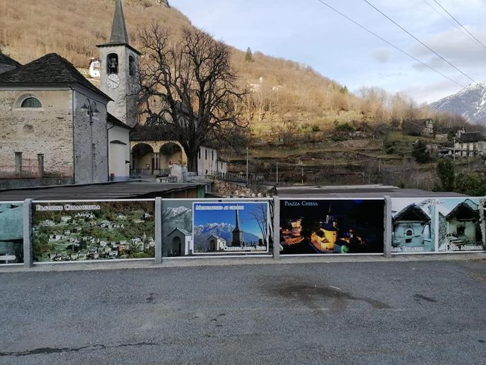 Gigantografie abbelliscono la piazza di Cimamulera Gigantografie abbelliscono la piazza di Cimamulera