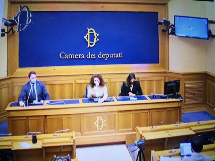 Gli esponenti di FdI Maurizio Marrone, Maria Teresa Bellucci ed Augusta Montaruli