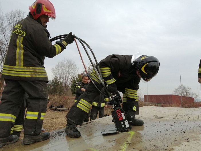 Anche i vigili del fuoco del Vco alle giornate di addestramento di Torino